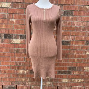 Plus size Say What long sleeve sweater dress